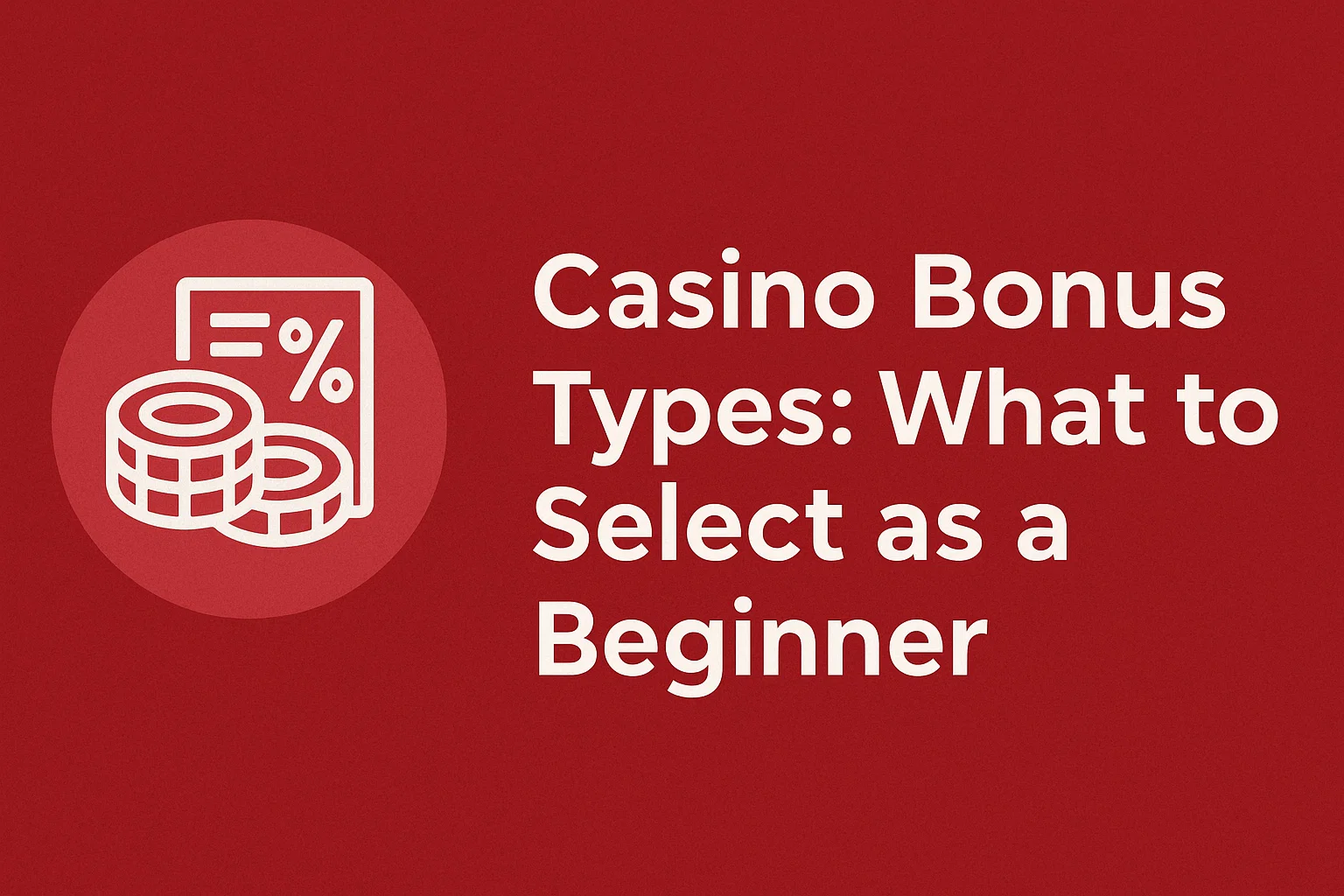 Casino Bonus Types: What to Select as a Beginner